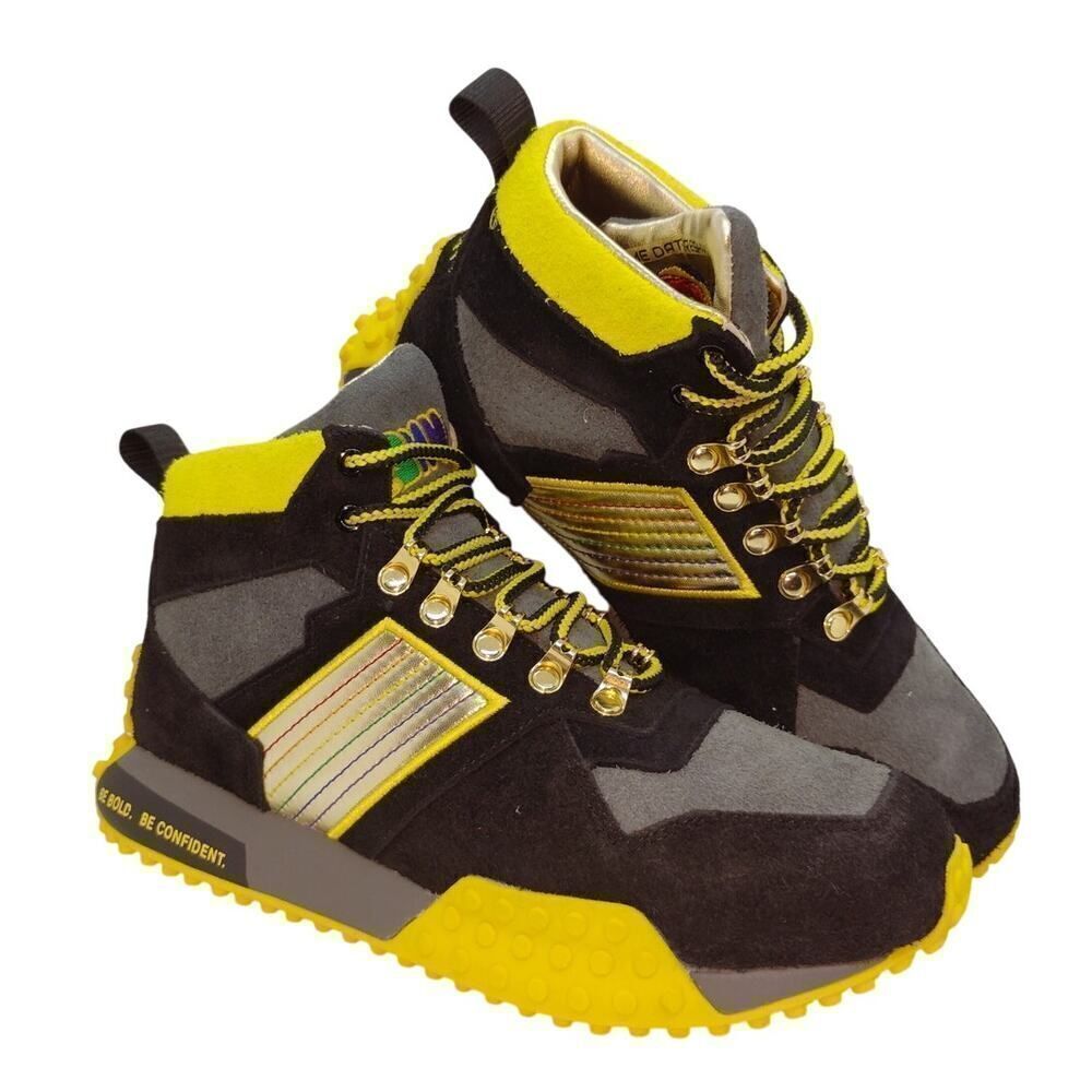 Freshy Dope Dawgs Fashion Mens NEW w/Box Villian Black Hi-Top Sneakers - sz. 8